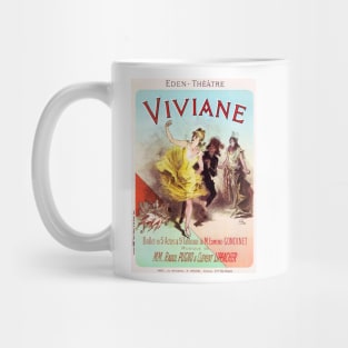 VIVIANE EDEN THEATRE Vintage French Ballet Opera Theater Advertisement Mug